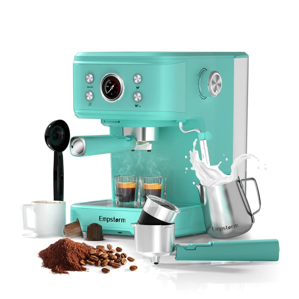 EmpstormĀ® Espresso Machine 20 Bar EM-04E | Semi-Automatic Coffee Maker with Milk Frother