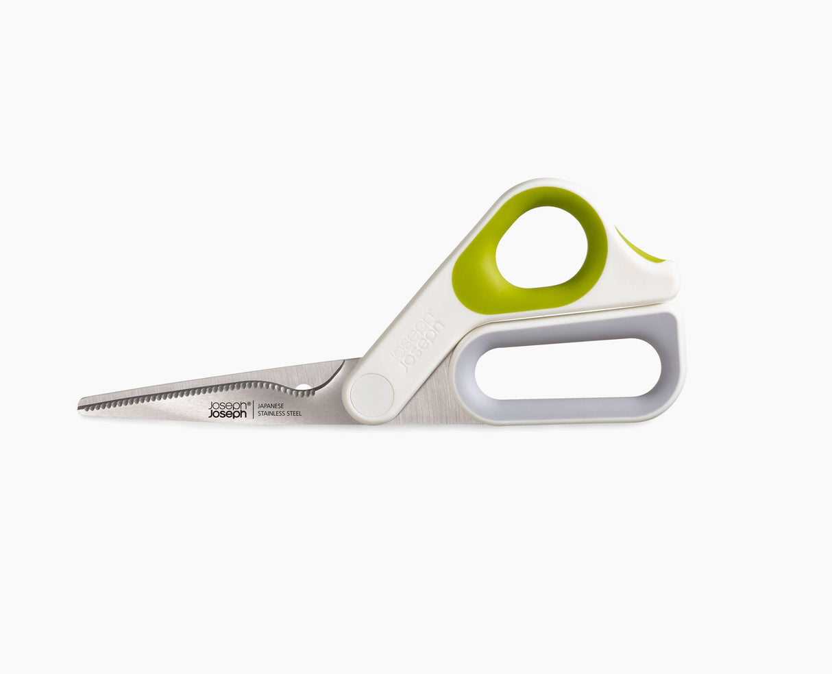 The integrated herb stripper on the PowerGrip handle in use