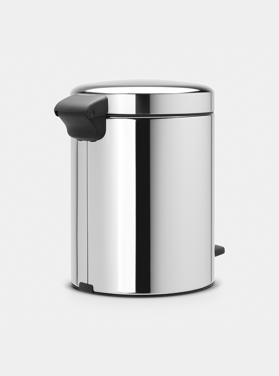 Brabantia NewIcon Pedal Bin 5L Brilliant Steel — Homelux Kenya (view 2)