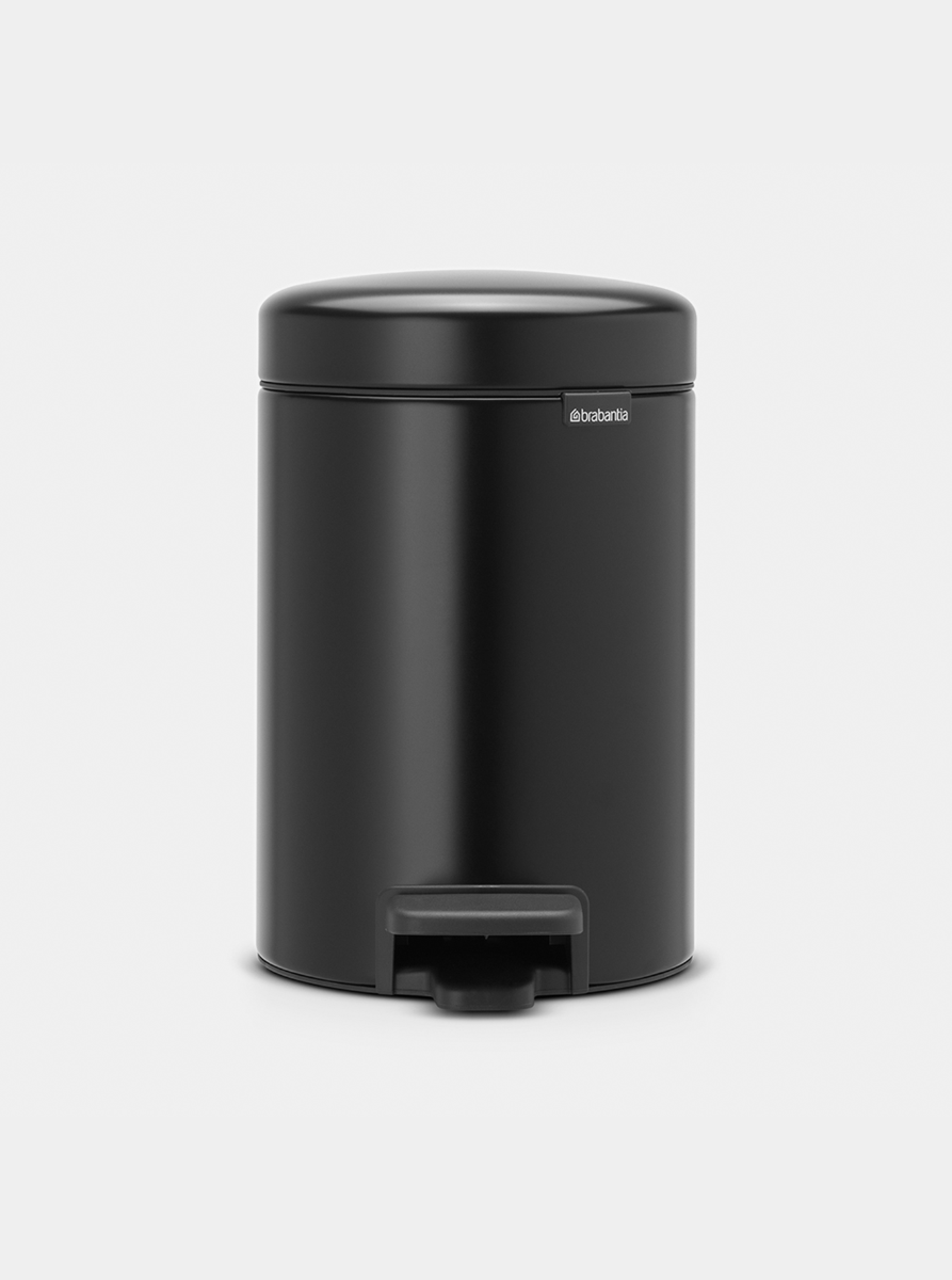 Brabantia NewIcon Pedal Bin 3L Matt Black — Homelux Kenya