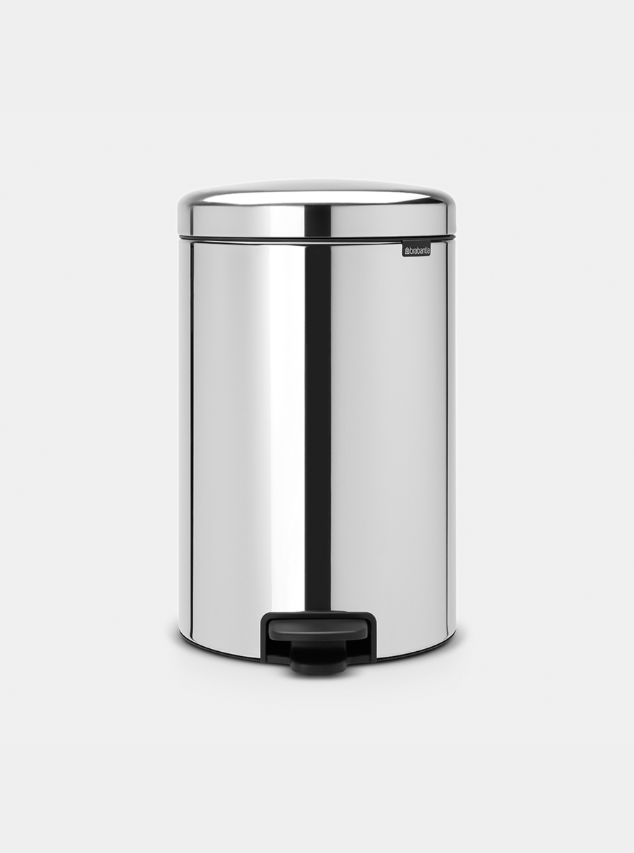 Brabantia NewIcon Pedal Bin 20L Brilliant Steel — Homelux Kenya