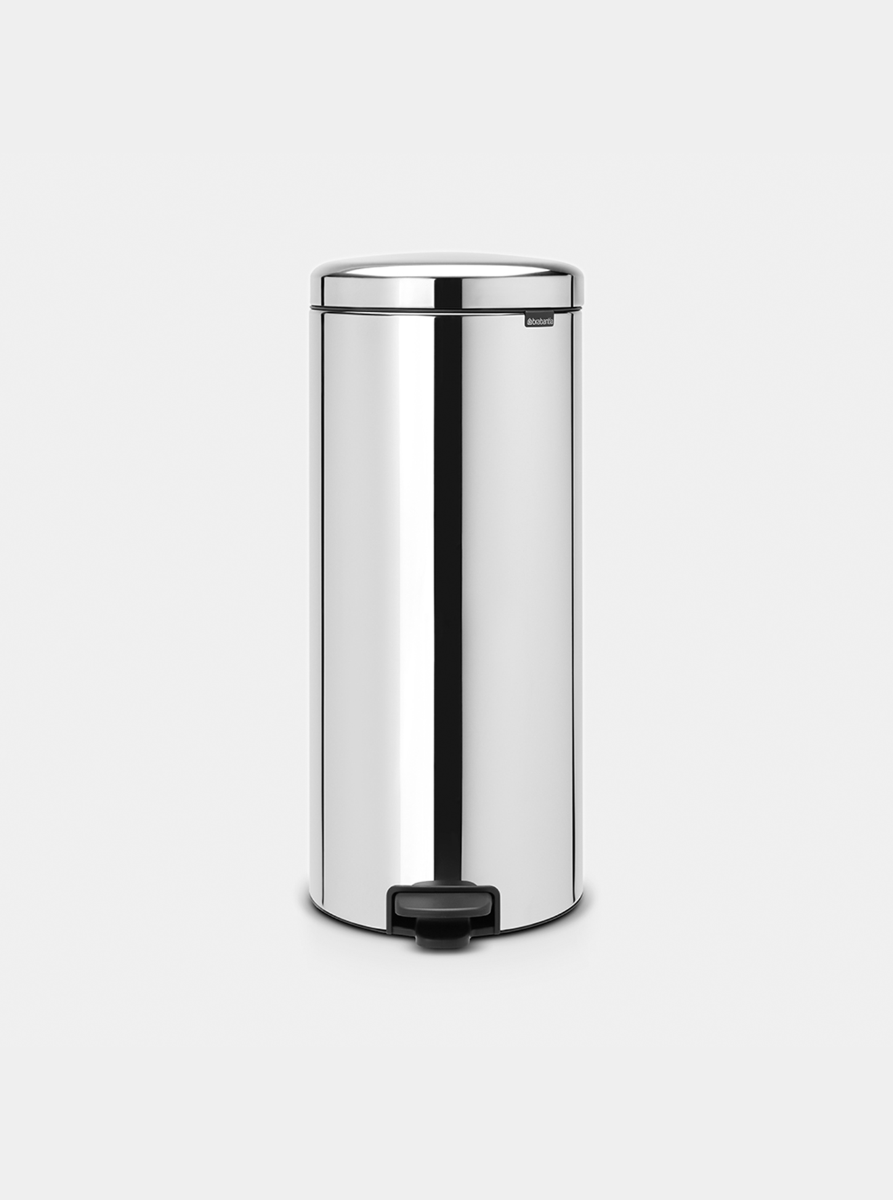 Brabantia NewIcon Pedal Bin 30L Brilliant Steel — Homelux Kenya
