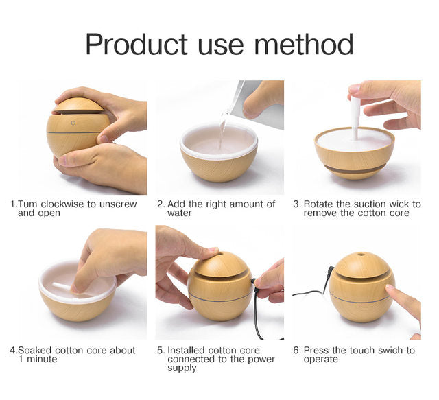 130ml Ultrasonic Air Humidifier, Air Emission USB, Luminous LED