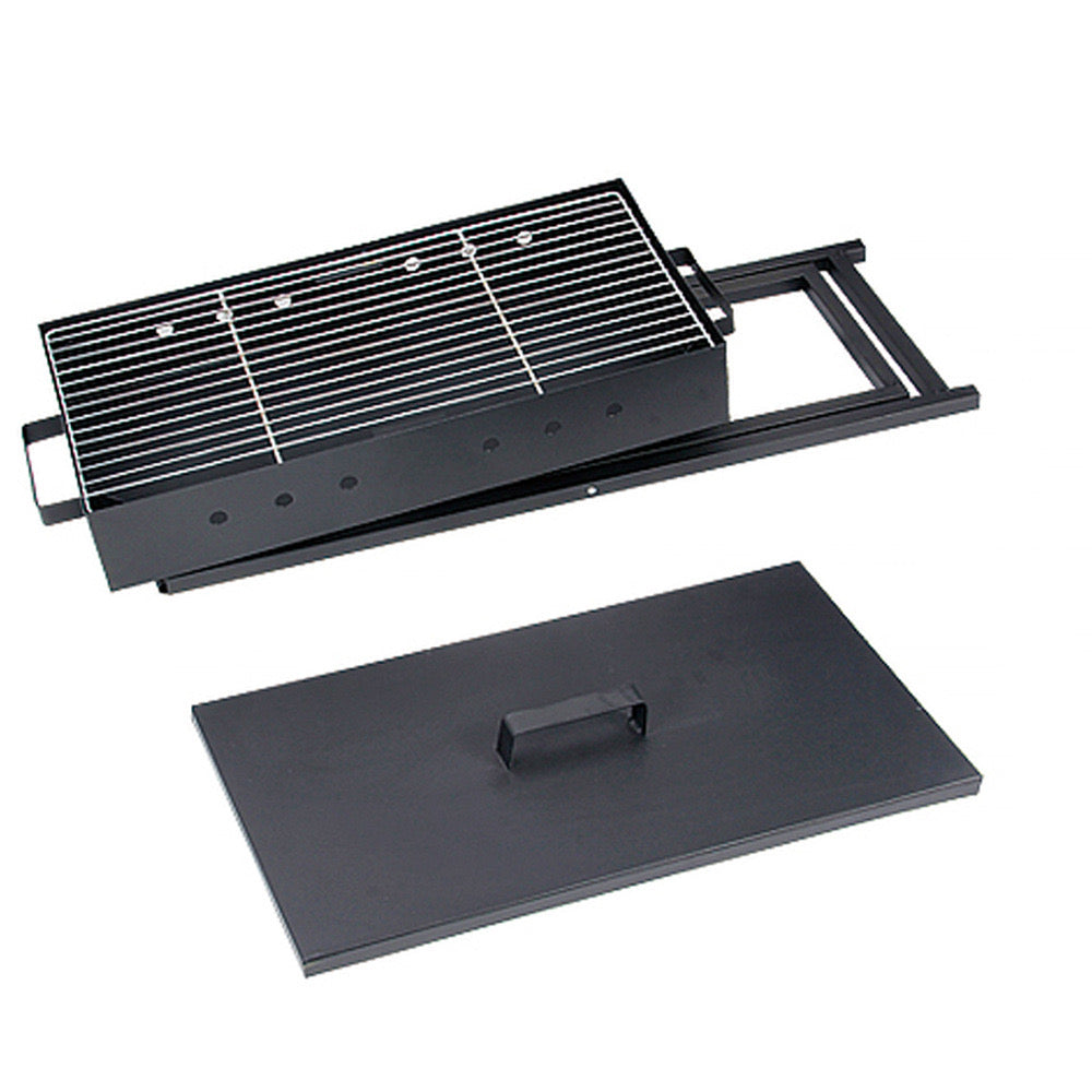 Folding Charcoal BBQ Grill with Manual Air Blower – Portable
