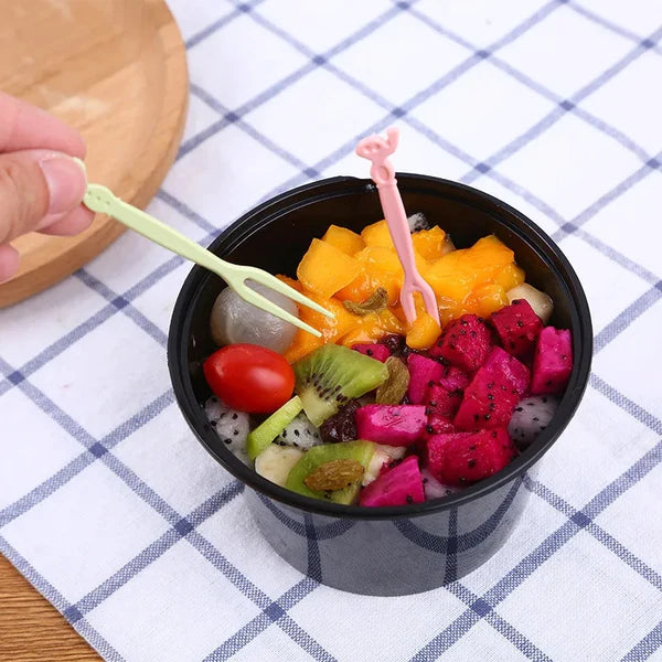50pc Plastic Reusable Forks Stick