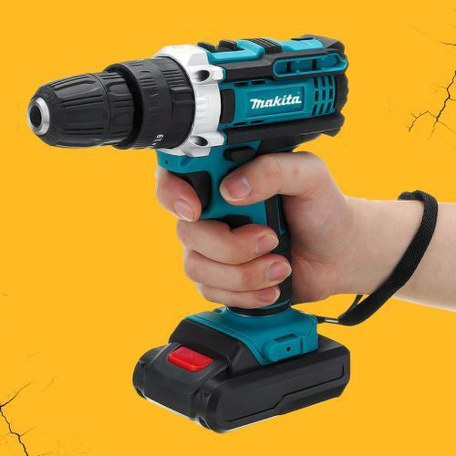 Makita 21V Cordless 2 Battery Electric Drill With LED Tool Set