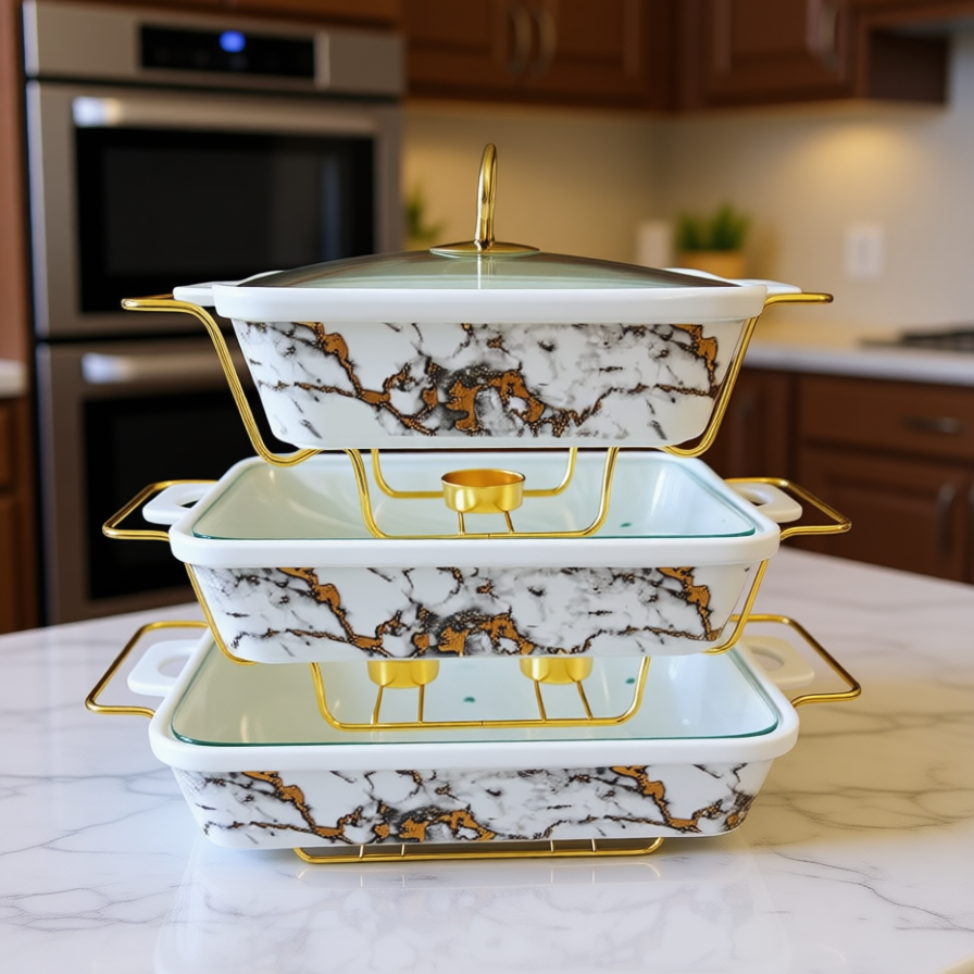 Ceramic Food Warmer Serving Bowl with Lid – Heat Retaining Hot Food Warmer Dish for Stew Rice Vegetables Oven Microwave Safe Ceramic Serving Bowl Set