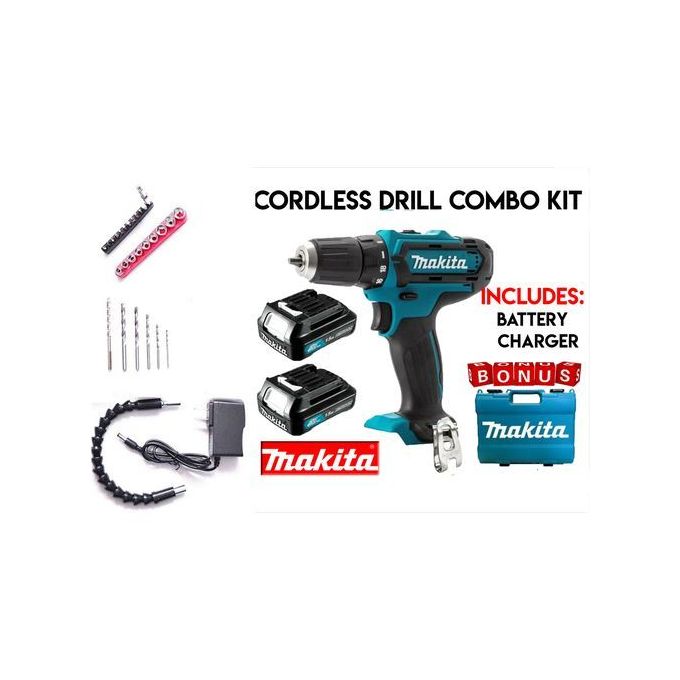 Makita 21V Cordless 2 Battery Electric Drill With LED Tool Set