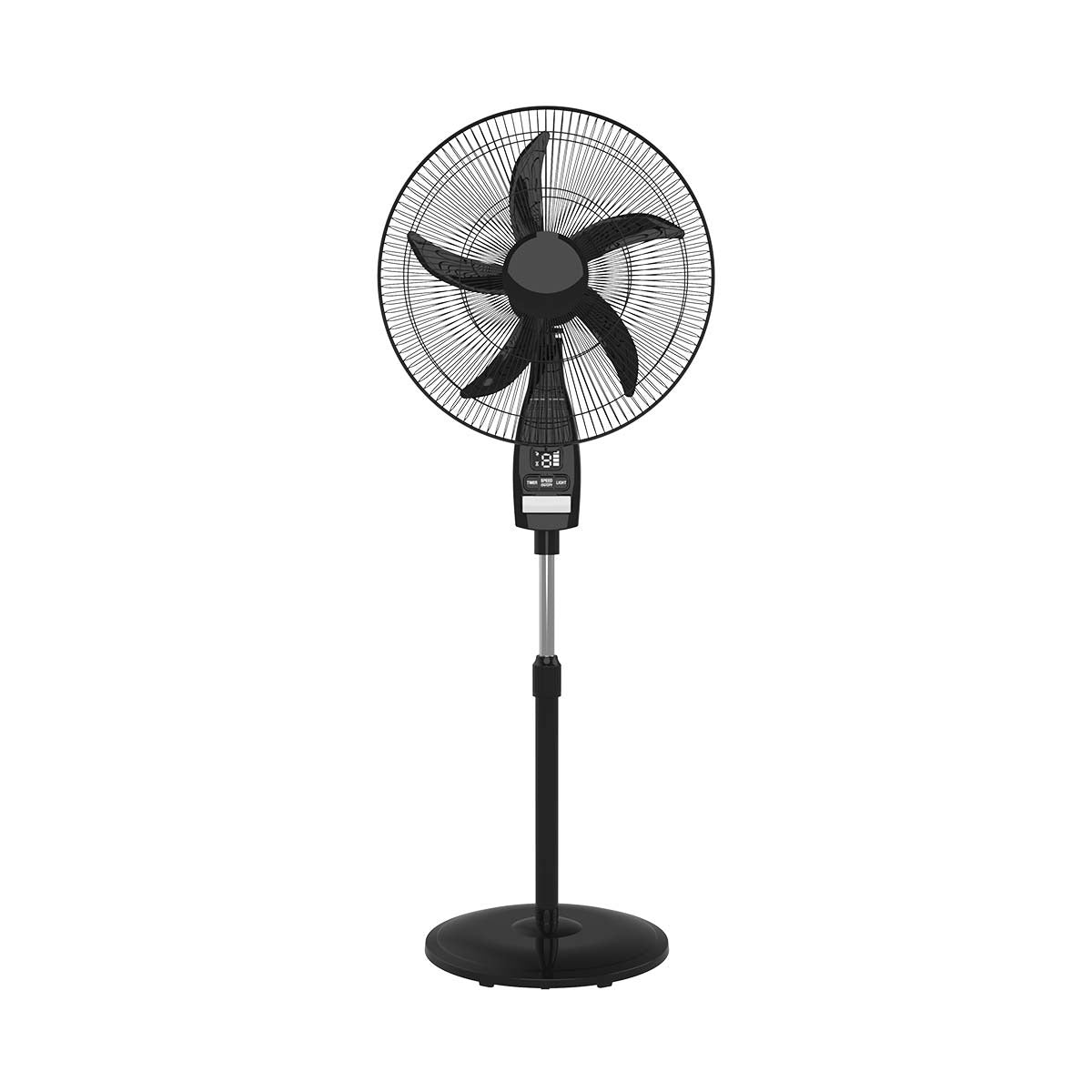 Hanmac 18-Inch Digital Rechargeable Fan 9 Speeds, LED Display, USB Charging, Night Light, AC/DC Mode