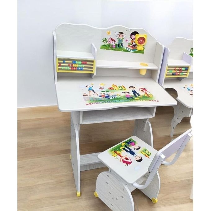 Wooden Kids Study Desk With Chair