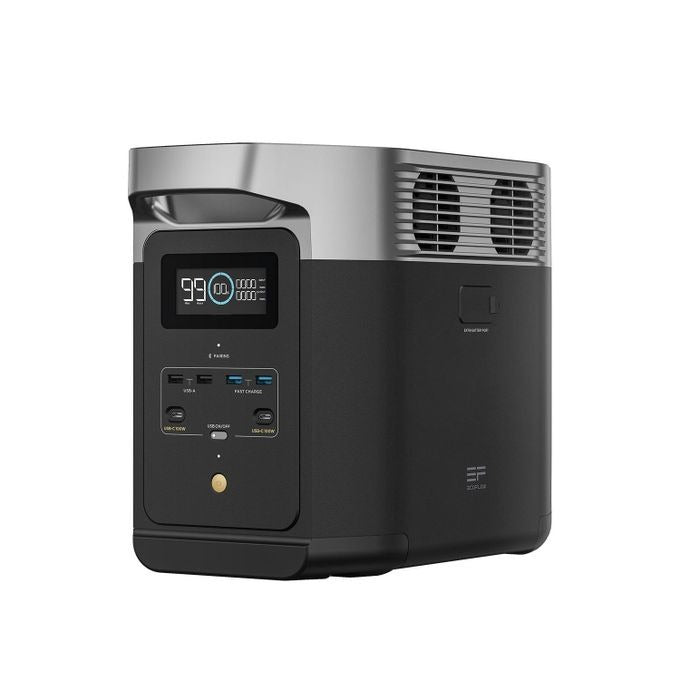 EcoFlow DELTA 2 Portable Power Station – 1024Wh LiFePO4 Battery, 1800W AC Output, Expandable Solar Generator for Home Backup