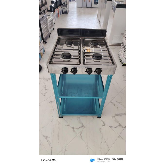 Rebune 4 Burner Standing Gas Cooker with Cabinet