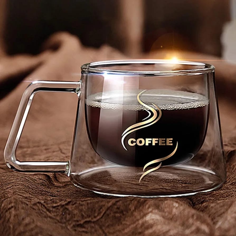 200ml Double wall Borosillicate Coffee Mugs