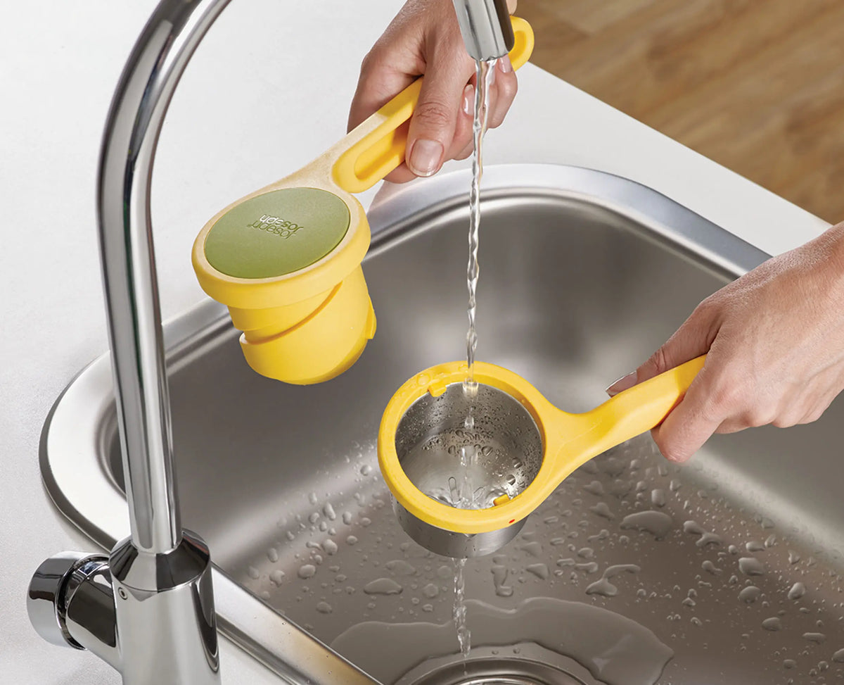 Joseph Joseph Helix citrus juicer in yellow close-up of the helix mechanism, Homelux Kenya