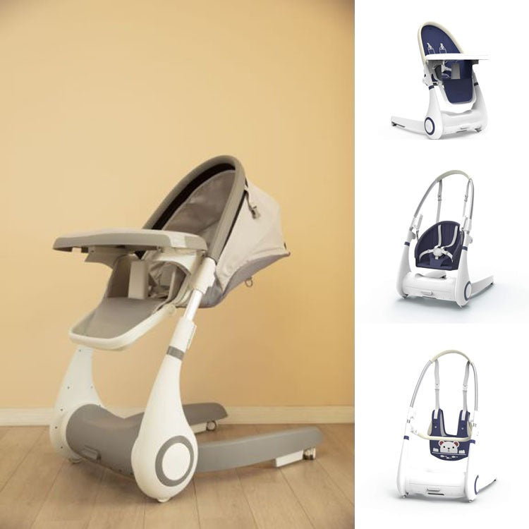 Luxury adjustable aluminum multi-functional 4 in 1 baby sleeping crib swing dining table chair