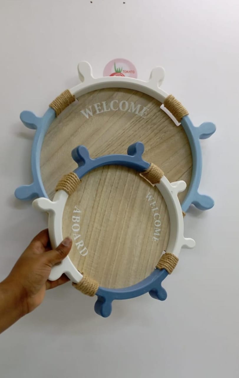 2 in 1 Mediterranean decorative Sailor Themed tray