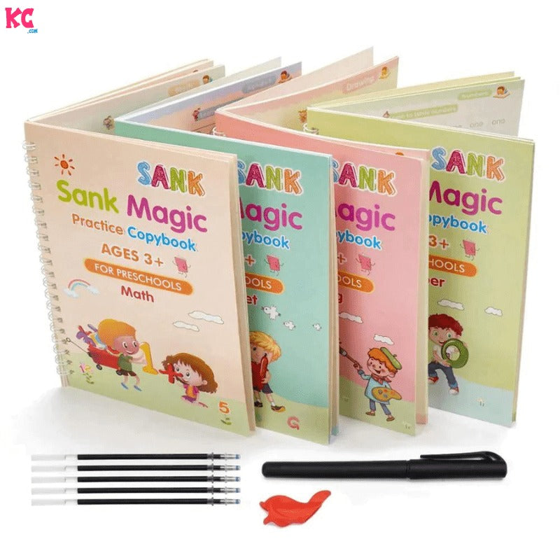 Reusable 4 Magic Books + 10 Refill Set