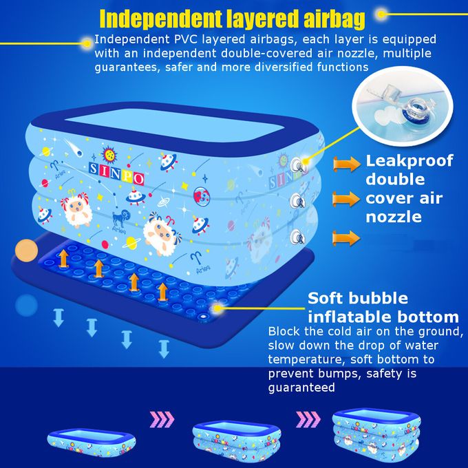 Inflatable Swimming Pool For Baby Kid Adult Paddling Pool