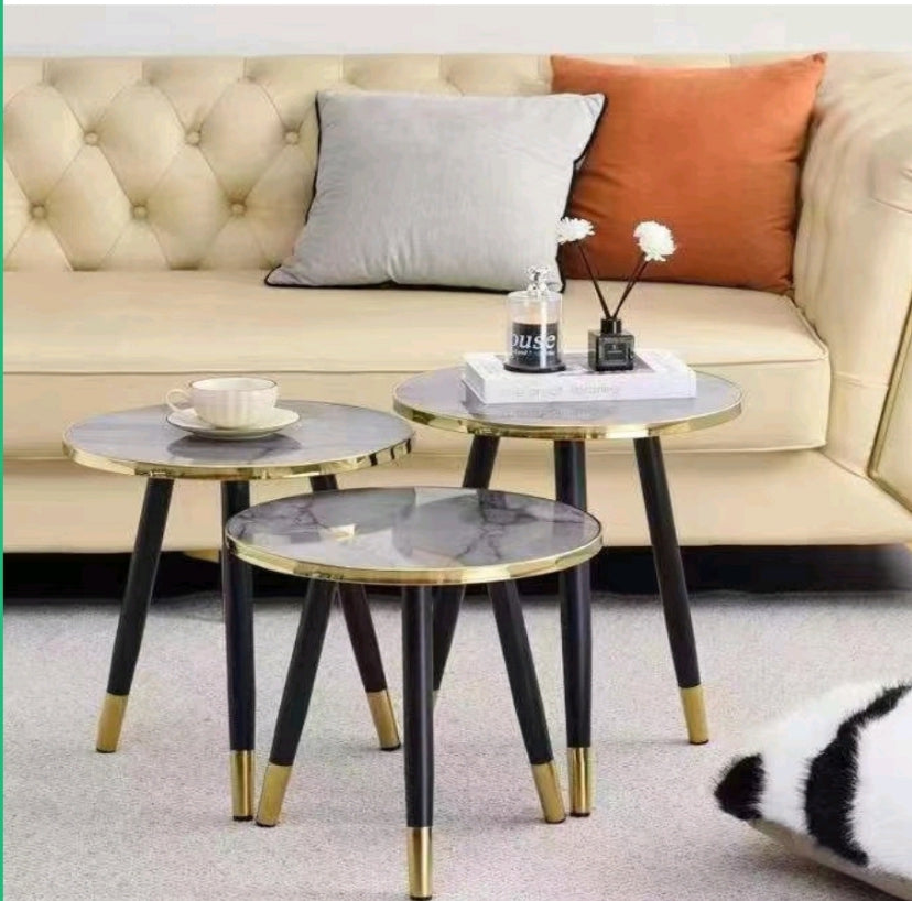 3 in 1 Nesting luxury marble side stool
