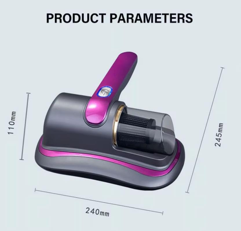 Bed Vacuum Cleaner, Household High-Frequency Strong Mite Removal Instrument, Handheld Deep Mattress Vacuum Cleaner, Wireless Vacuum Cleaning Remover Instrument, for Bed, Sofa, Carpets