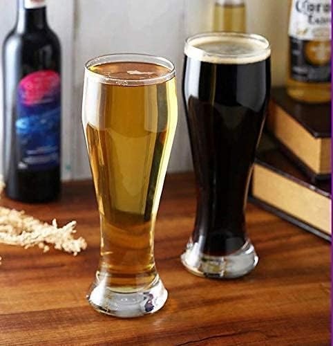 Crystal Clear Glass 6pc 460ml Juice Water Glass, Light Beer Clear Classic Pilsner Glass Set