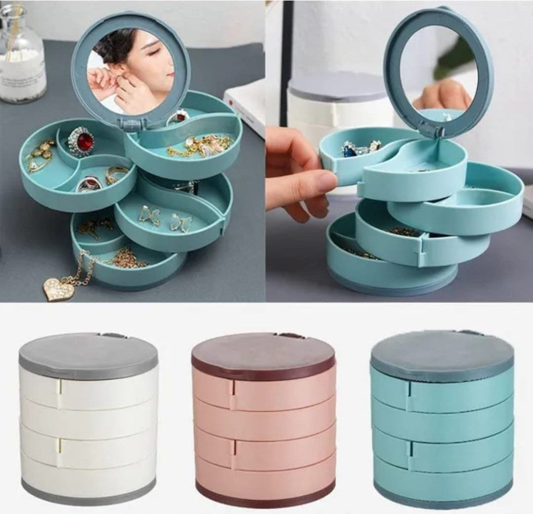 4 layer rotating accessories storage box