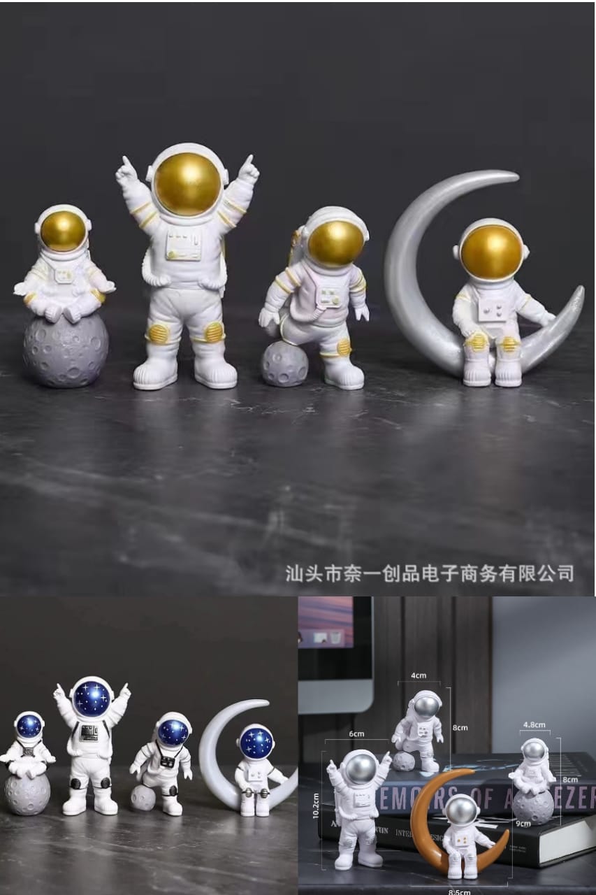 4 pc Astronaut Figure statue/Spaceman