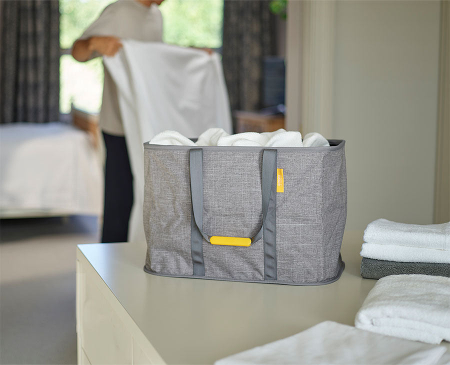 Hold-All Max laundry basket folded flat for storage