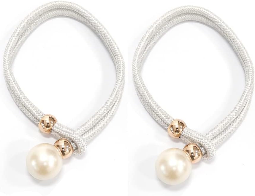 Decorative Curtain Drapery Holdbacks Pearl Bead Curtain Tieback Decorative Curtain Rope Pair