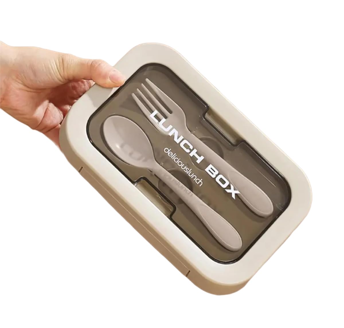 Bento Lunch Box with 3 Compartments – 1100ml | Microwave-Safe & Reusable