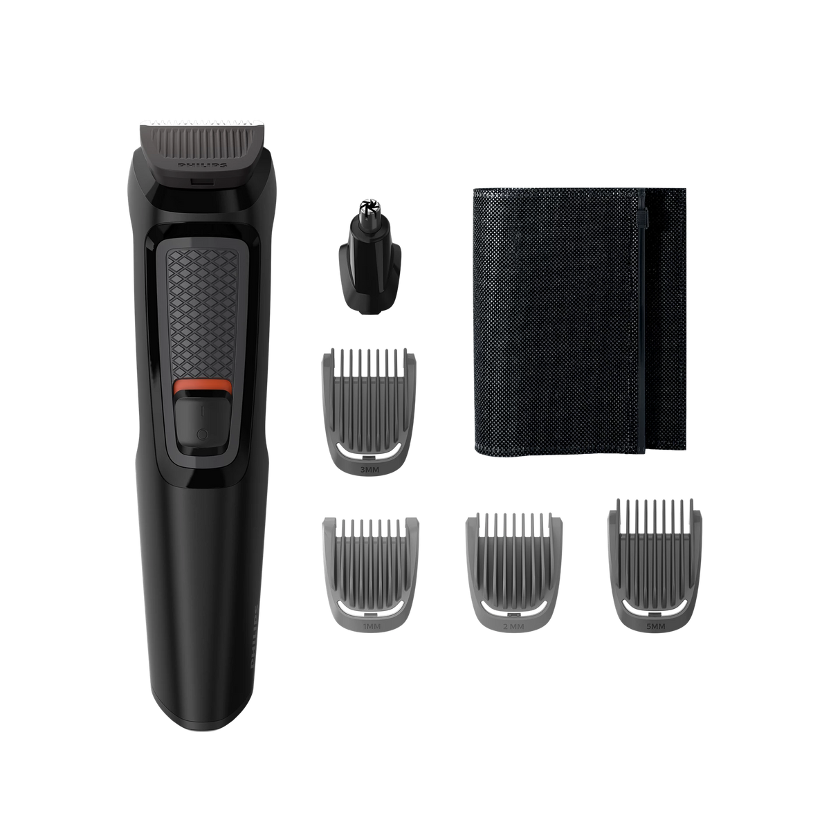 Philips Multigroom 6-in-1 Grooming Set - Trimmer, Nose & Ear Trimmer, Beard & Stubble Combs, Self-Sharpening Blades