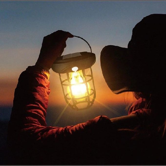 Solar Light Outdoor Portable Camping Lantern Light