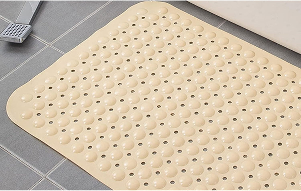 Bathroom Anti-Slip Mat with Lazy Scrubber. Non-Slip Rubber Bath Mat