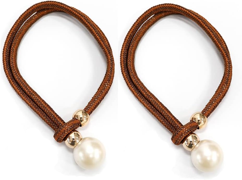 Decorative Curtain Drapery Holdbacks Pearl Bead Curtain Tieback Decorative Curtain Rope Pair