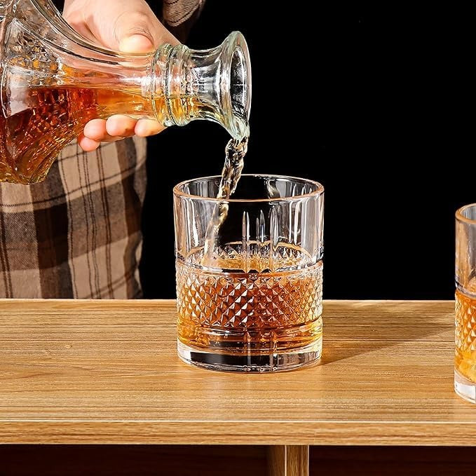 Whisky Glasses, Old Fashioned Whiskey Glasses, Set of 4 Whisky Glasses, Whisky Gifts for Men, Scotch Lovers