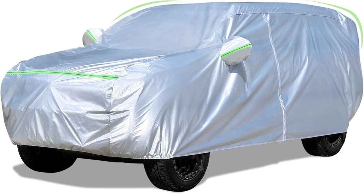 Car Cover Heavy Duty Waterproof Full Car Cover All Weather Protection Outdoor Indoor Use UV Dustproof