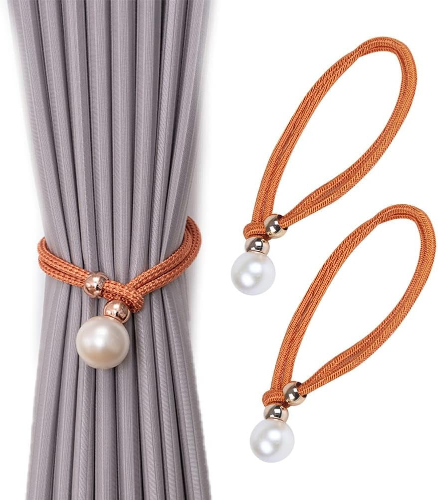 Decorative Curtain Drapery Holdbacks Pearl Bead Curtain Tieback Decorative Curtain Rope Pair