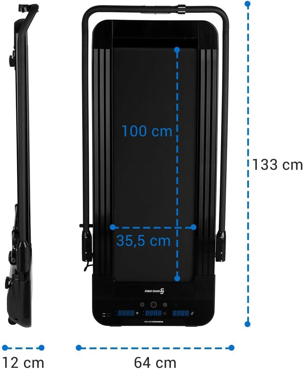 Capital Sports Workspace Go Walking Pad - Mini Treadmill with 350 W Power, Treadmill Desk with Slow Running up to 6 km/h,