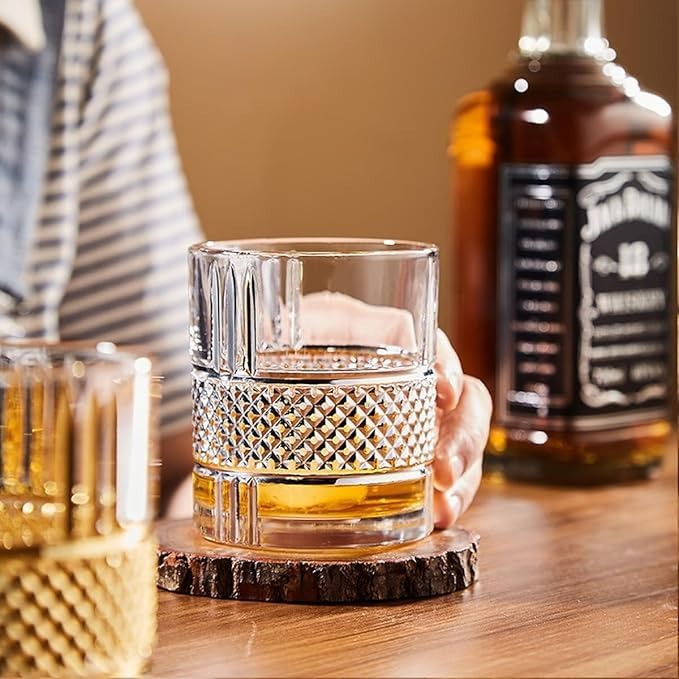 Whisky Glasses, Old Fashioned Whiskey Glasses, Set of 4 Whisky Glasses, Whisky Gifts for Men, Scotch Lovers