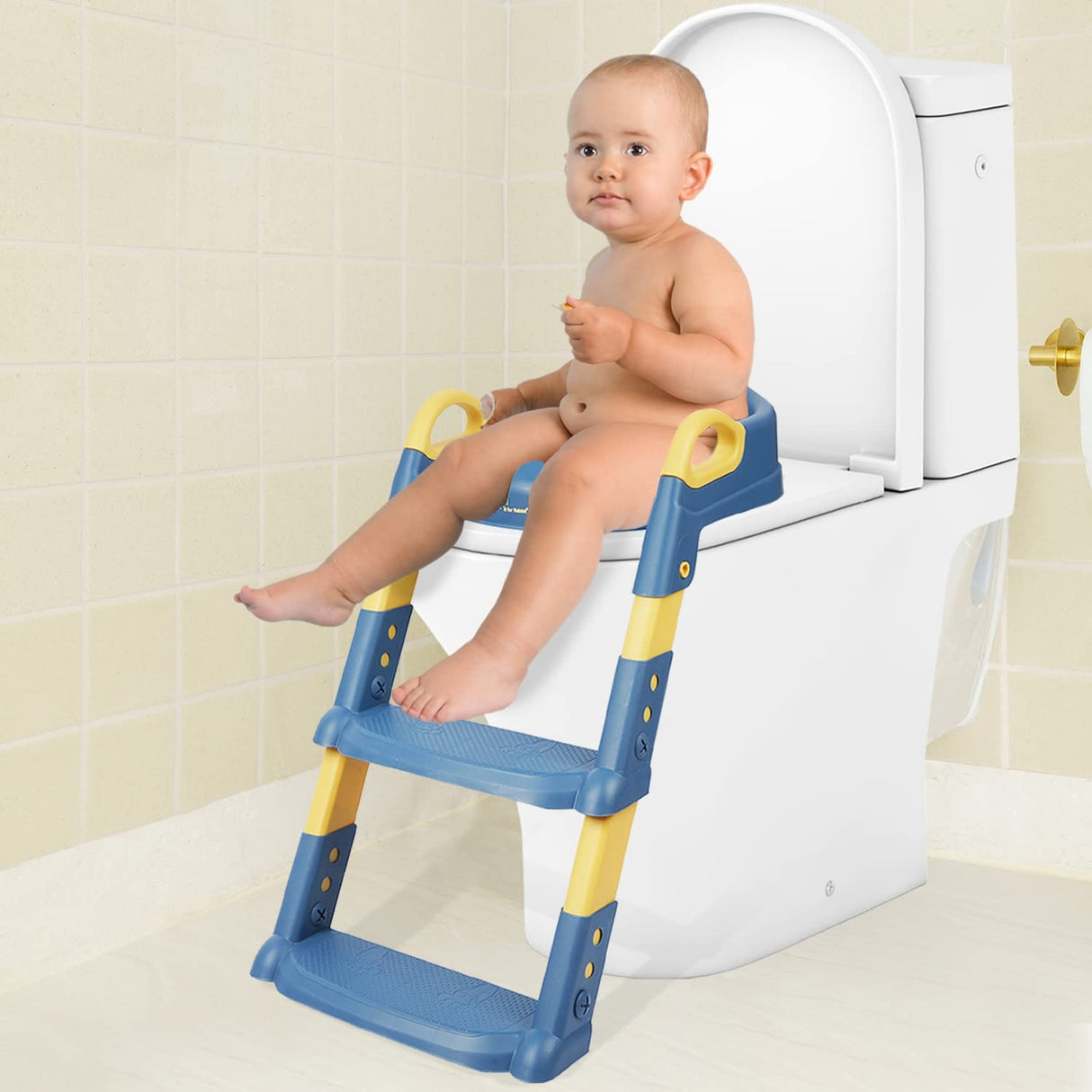 Kids Toilet Training Seat with Ladder Adjustable Toddler Potty Chair for Toilet Training in Kenya
