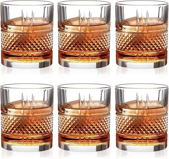 Whisky Glasses, Old Fashioned Whiskey Glasses, Set of 4 Whisky Glasses, Whisky Gifts for Men, Scotch Lovers
