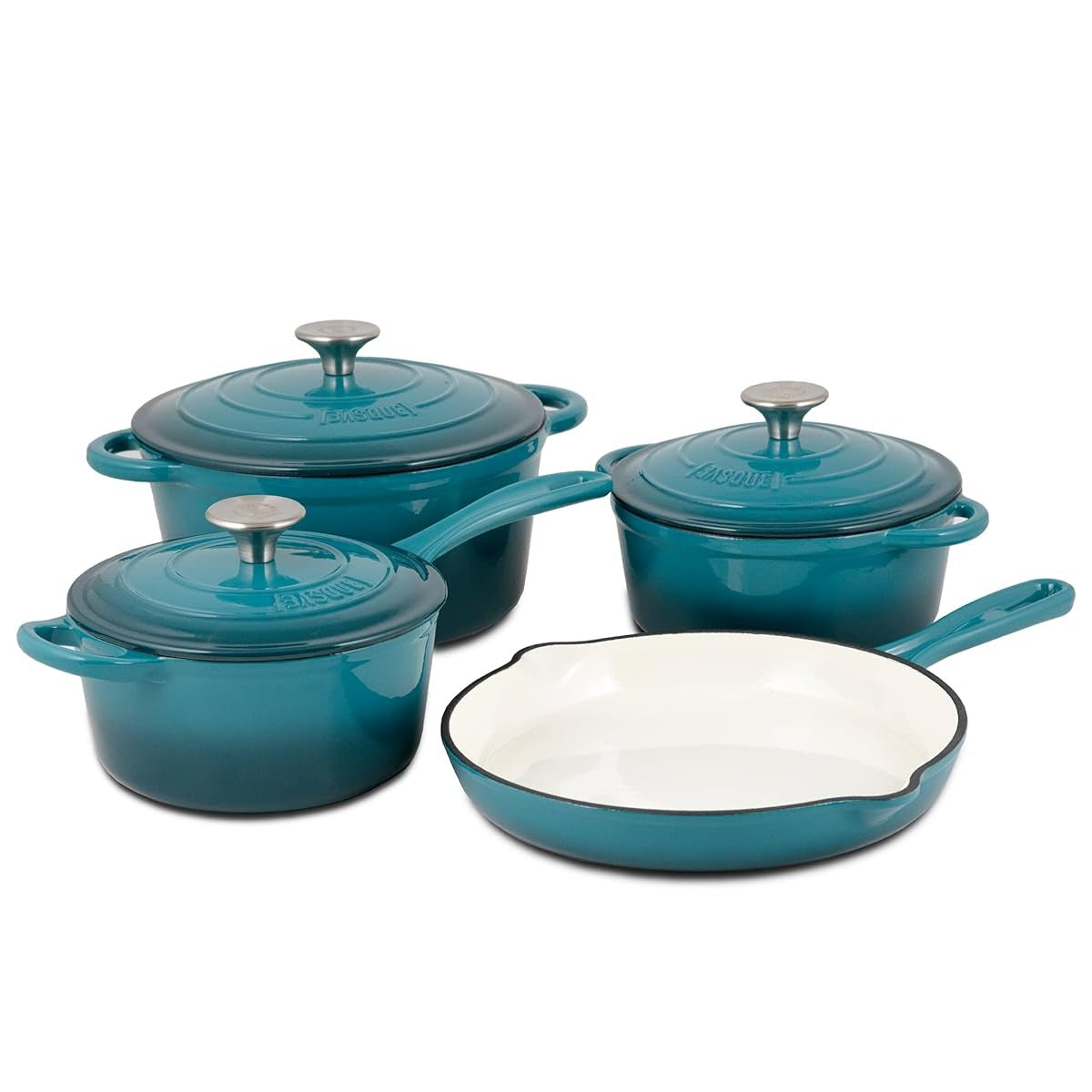 7 PCS Enamel Cast Iron Cooking Pots Set  Non-Toxic, Oven-Safe Pots for Kenyan Kitchens