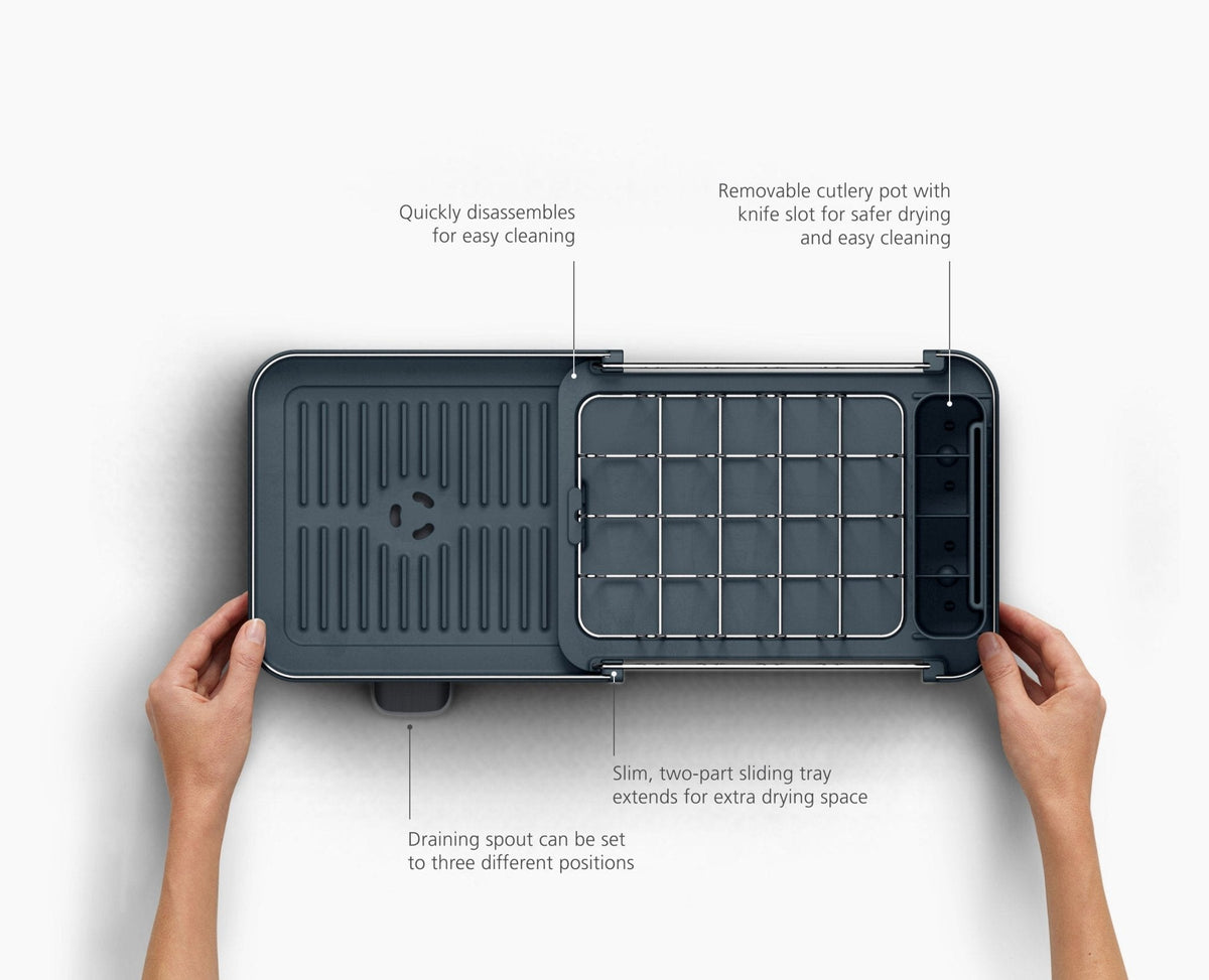 Joseph Joseph Extend Slim Steel dish rack compact position on a counter, Homelux Kenya
