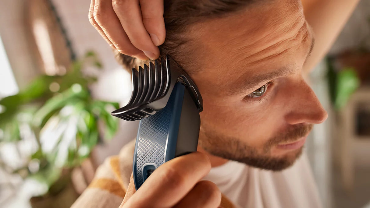 Philips 3000 Series Hair Clipper - Stainless Steel Blades, 13 Length Settings, Trim & Flow Technology, Corded Power