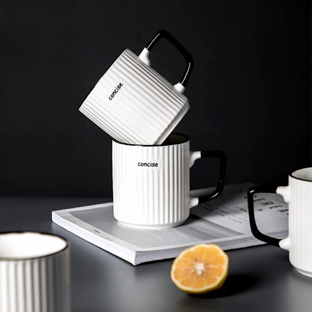 6 pcs mugs concise ceramic