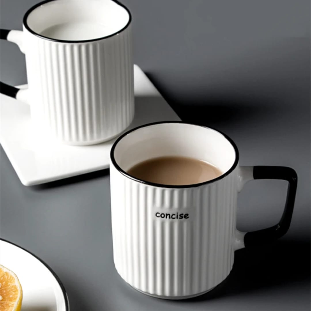 6 pcs mugs concise ceramic