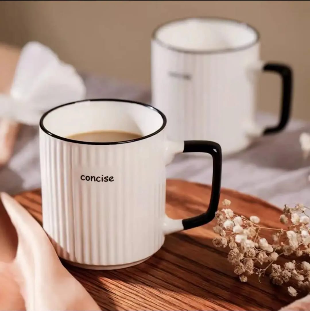 6 pcs mugs concise ceramic