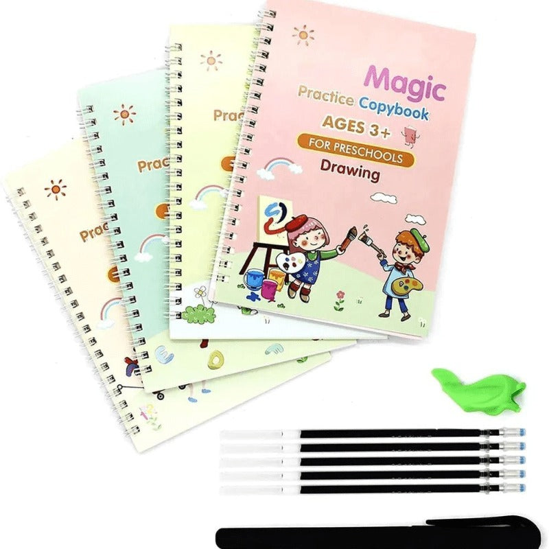 Reusable 4 Magic Books + 10 Refill Set