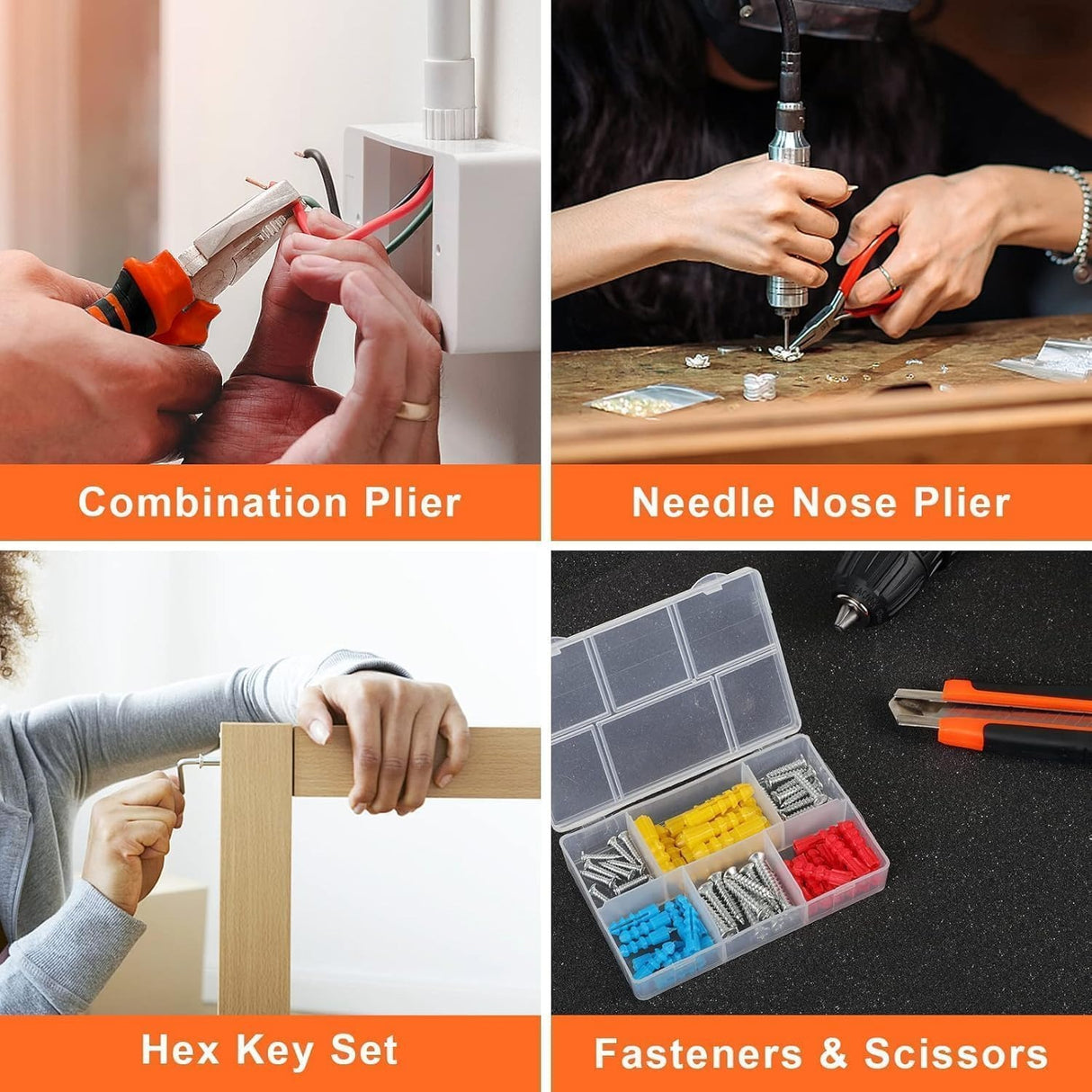 12V Cordless Drill Set Combo Kit,112 Pcs Tool Box Kit for Home,Tool Sets for Men, Basic Tool Kit with Power Drill, with Drill for Garden Office Home Repair Screwdriver Drill Tool Kits