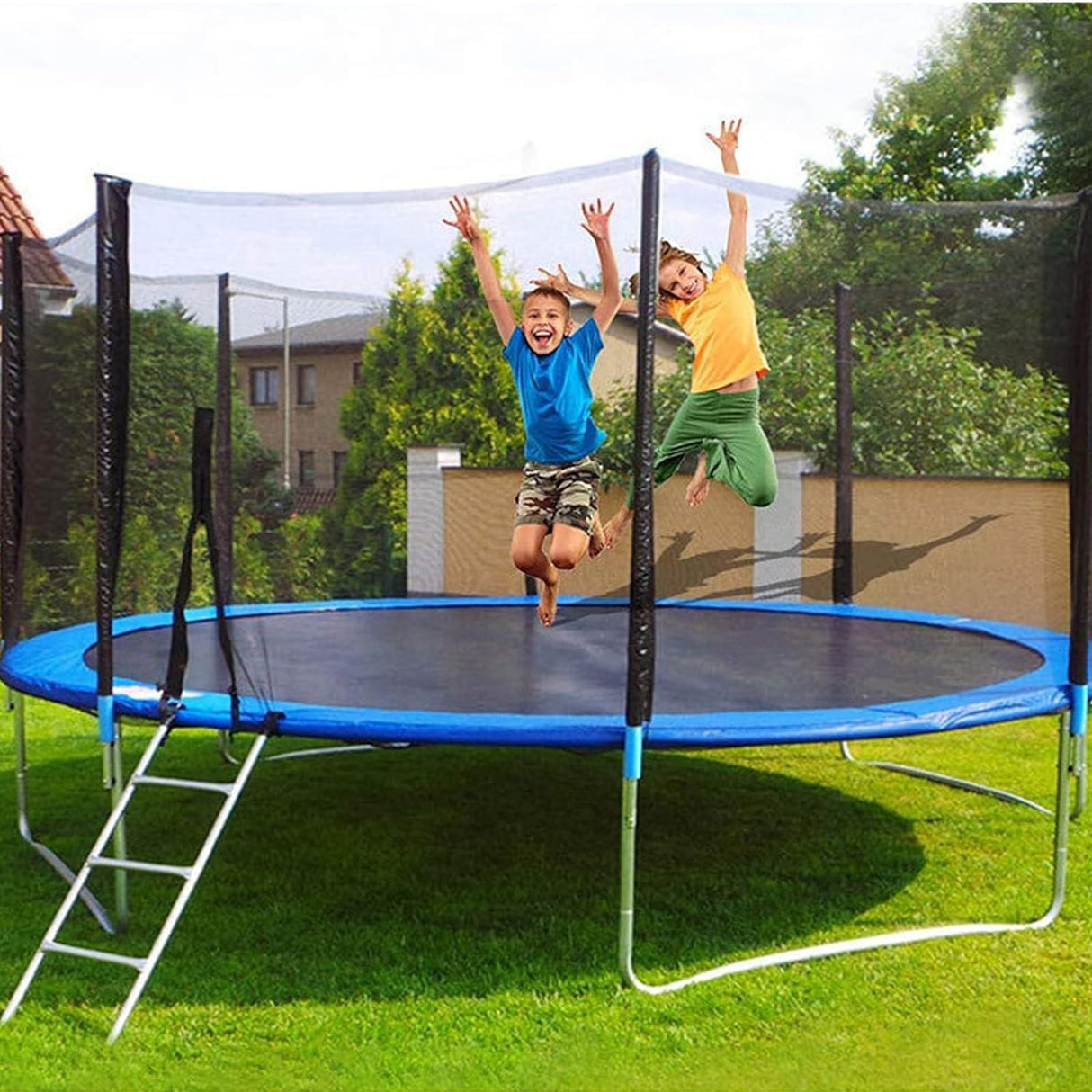 10 Feet Trampoline with Enclosure Net and Safety Pad for Kids and Adults Outdoor Jumping Mat